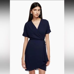 Aritzia Babaton Wallace Dress Navy